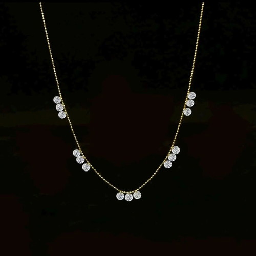 18K Gold Plated Crystal Necklace for Women