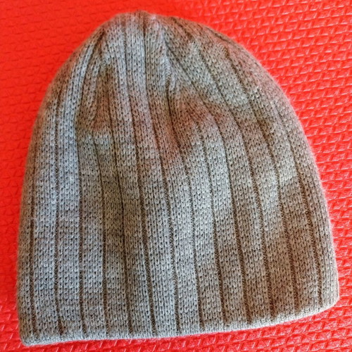Audi winter hat like new, grey melange with embroidered logo