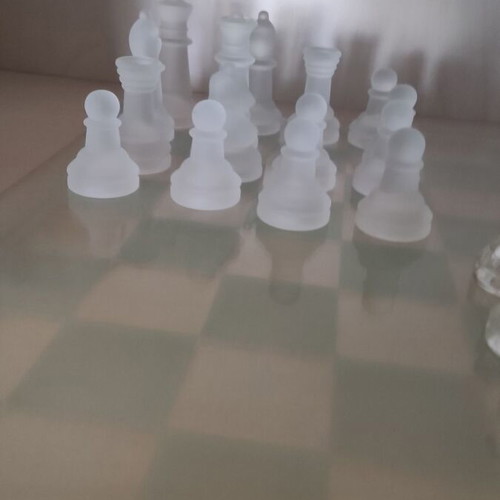 Glass chessboard large 35x35, like new