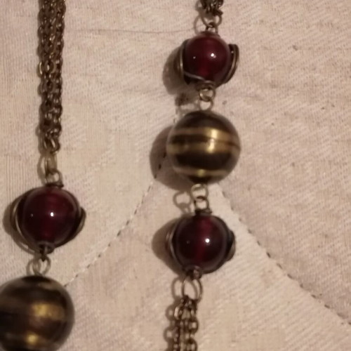 Necklace made of brass unused