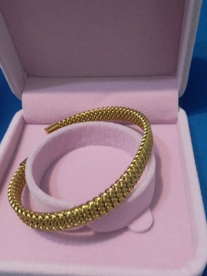 Βραχιόλι ατσάλινο επίχρυσο unisex ρυθμιζόμενο καινούργιο