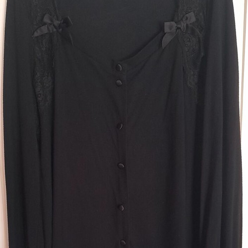 Visconti cardigan used with lace details black XL Sielei