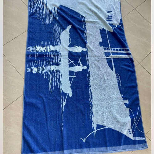 Towel new, cotton, blue
