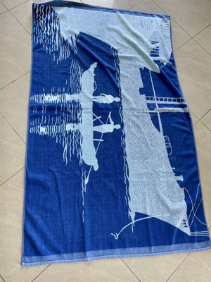 Towel new, cotton, blue