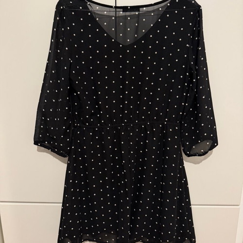 Polka Dot Dress size M Terranova like new, black and white