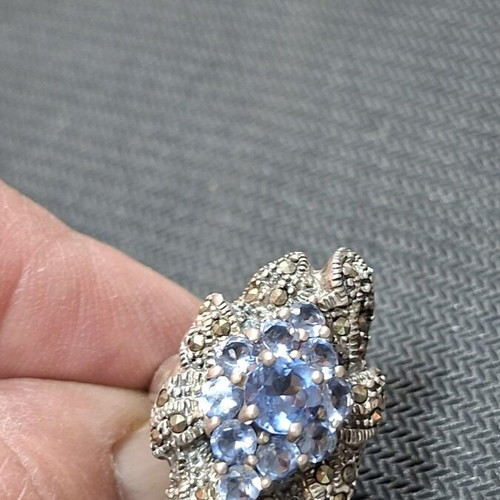 Silver ring with 925 stamp, new, adjustable size