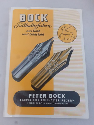 Peter Bock promotional pen brochure 1955 like new