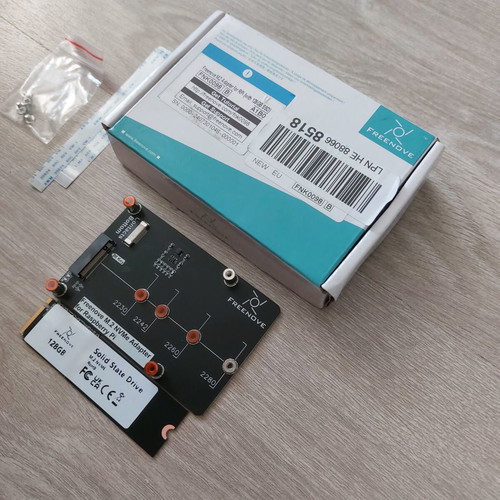 M.2 NVMe SSD Adapter Freenove for Raspberry Pi 5 with 128GB SSD new
