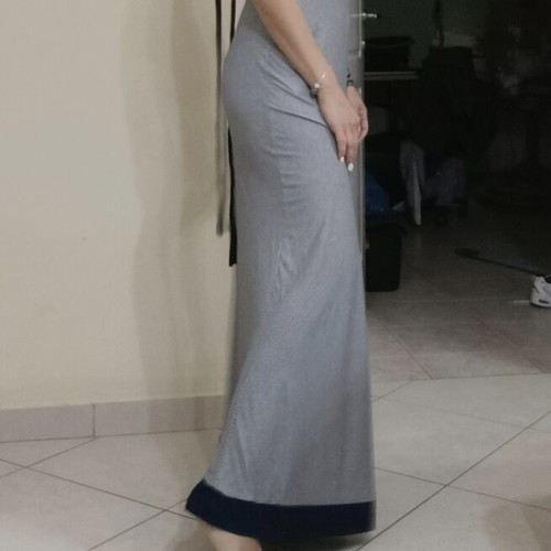 Maxin long dress like new, blue with open back