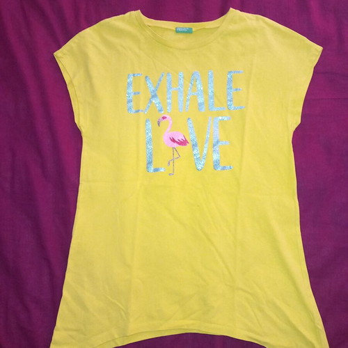 Benetton yellow blouse dress used for 13-14 years old girls