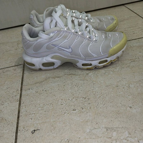 Air Max Plus used Nike athletic shoes size 38 white