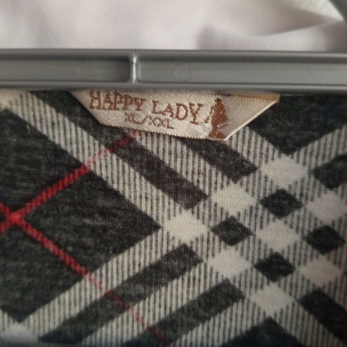 Women's Polo Shirt with Plaid Pattern and White Collar new