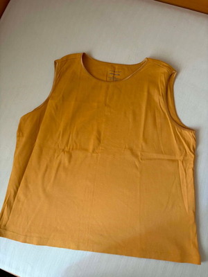 Women's Sleeveless Top like new, size XL, orange and yellow