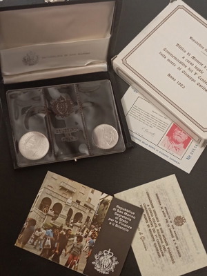 San Marino silver coin set 1982, Giuseppe Garibaldi centenary