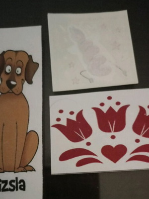Συλλεκτικό σετ αυτοκόλλητα Vizsla, ουγγρικό folk art και προσωρινό τατουάζ καινούργιο