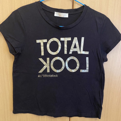 Black blouse used with gold letters size M