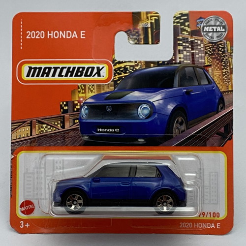 2020 Honda E blue Matchbox Mainline collectible toy car 1:64 scale