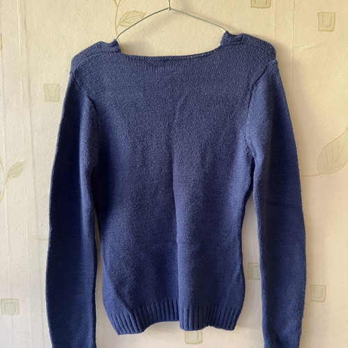 A-Style women's blouse new, blue with gold details size S