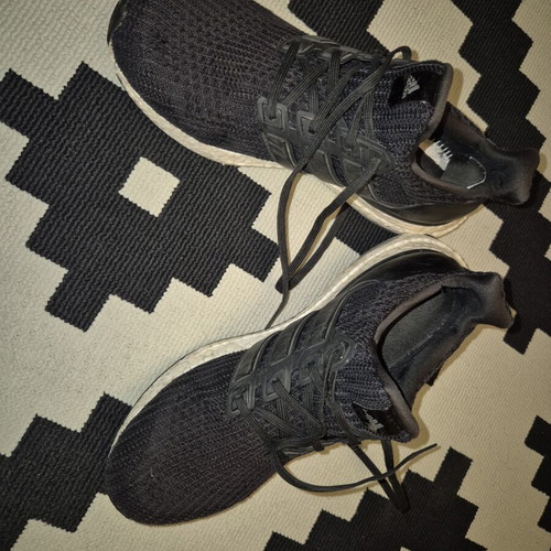 Adidas Ultraboost black running shoes, size 42
