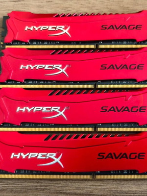 HyperX Fury Savage DDR3 32GB (4x8GB) 1600MHz RAM μεταχειρισμένη