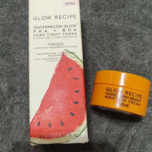 Glow Recipe Set Toner Watermelon PHA+BHA and Glow Cream new