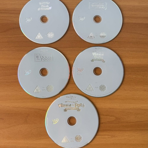 Winnie The Pooh Disney DVD set of 5, dubbed, animated