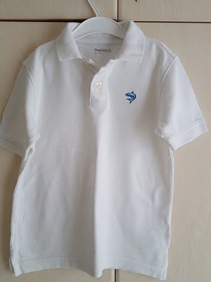 Gap Kids πόλο μπλουζάκι κλασικό λευκό μέγεθος 116 εκ σαν καινούργιο