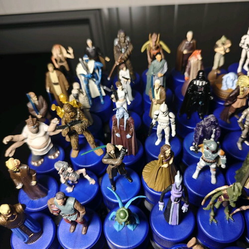 Star Wars Pepsi Bottle Cap Figures used, pack of 78