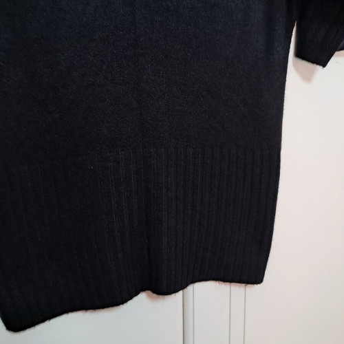 Pullover with short sleeves new, black, size S
