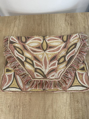 Antilles Batik Medium Embossed Folder vintage used, nude colors