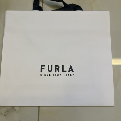 Furla paper bag new, white with logo