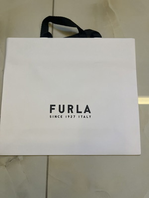 Furla paper bag new, white with logo