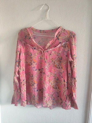 Storm & Marie women's viscose blouse pink abstract design like new M/L