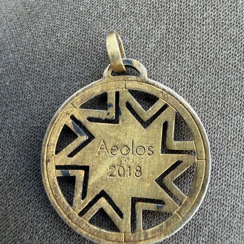 Zolotas 925 Aeolos pendant used, silver, 2.2 cm diameter