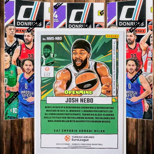 Net Marvels Autograph Card Nebo Armani Milan Donruss Euroleague 2024-25 new