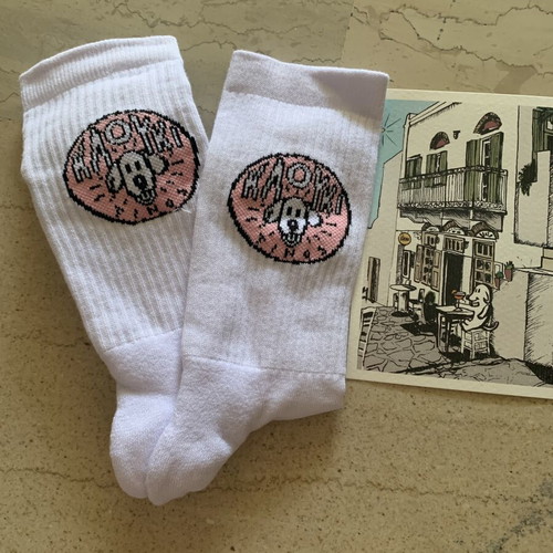 Cotton socks new, unisex, white