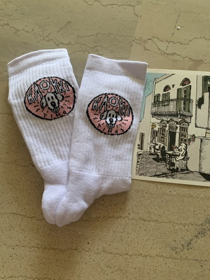 Cotton socks new, unisex, white