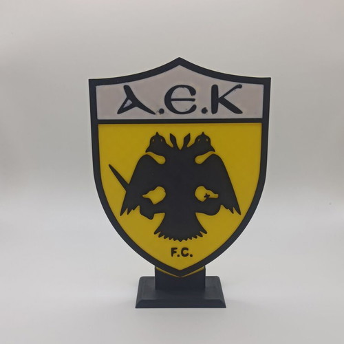 AEK Team Emblem 3D Print with Embossed Design made to order