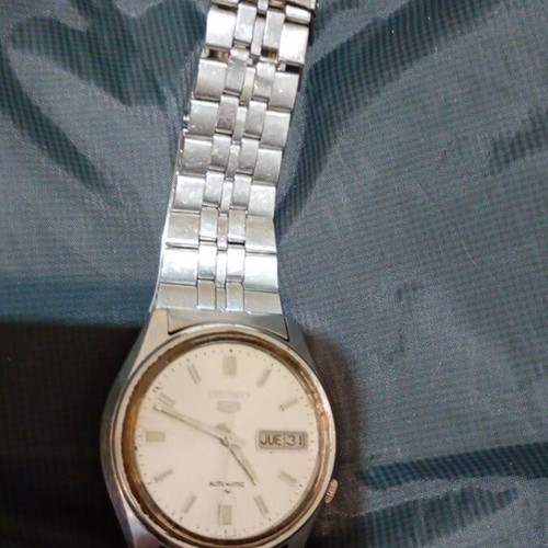 Vintage men's Seiko watch used, silver