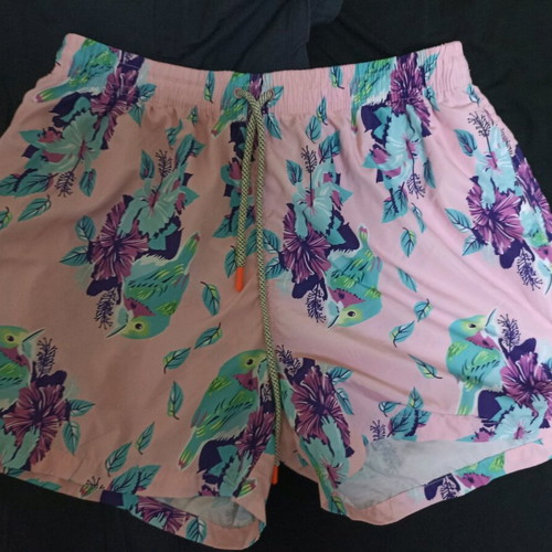 Men's swimwear like new with colorful pink design