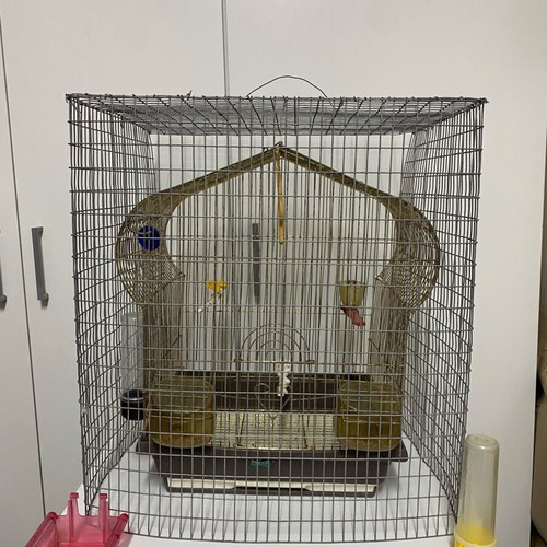 Canary cage like new with feeders, waterers and accessories