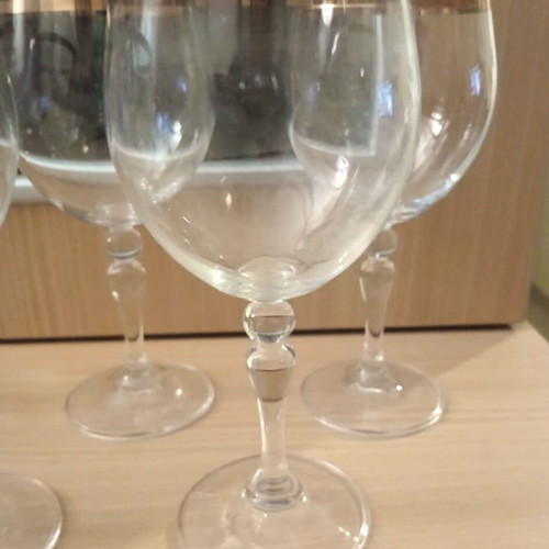 Set of 6 Bohemia crystal water glasses from Czechia new
