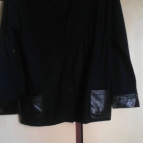 Summer cardigan size 50 with leather pockets and sleeves