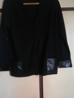 Summer cardigan size 50 with leather pockets and sleeves