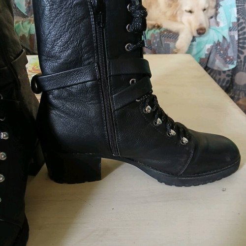 Miista black ankle lace up boots used, size 40, leather