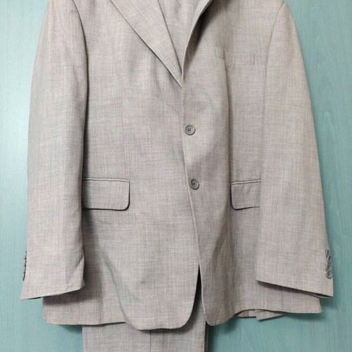 GASTOP COLLECTION suit jacket and trousers used, grey, size L
