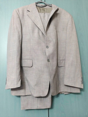 GASTOP COLLECTION suit jacket and trousers used, grey, size L