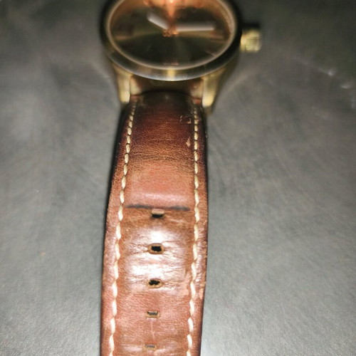 Oozoo women's watch used with brown leather strap