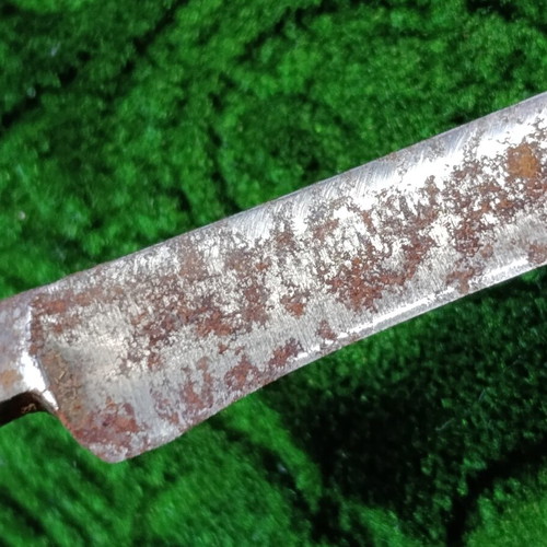 Vintage straight razors with leather strop and wooden handle