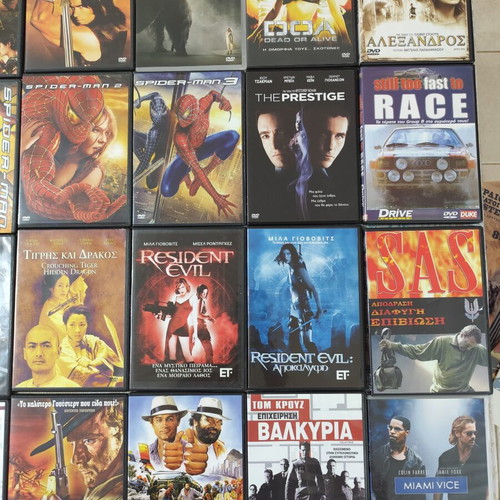 DVD movie collection, 46 films, action, western, classics